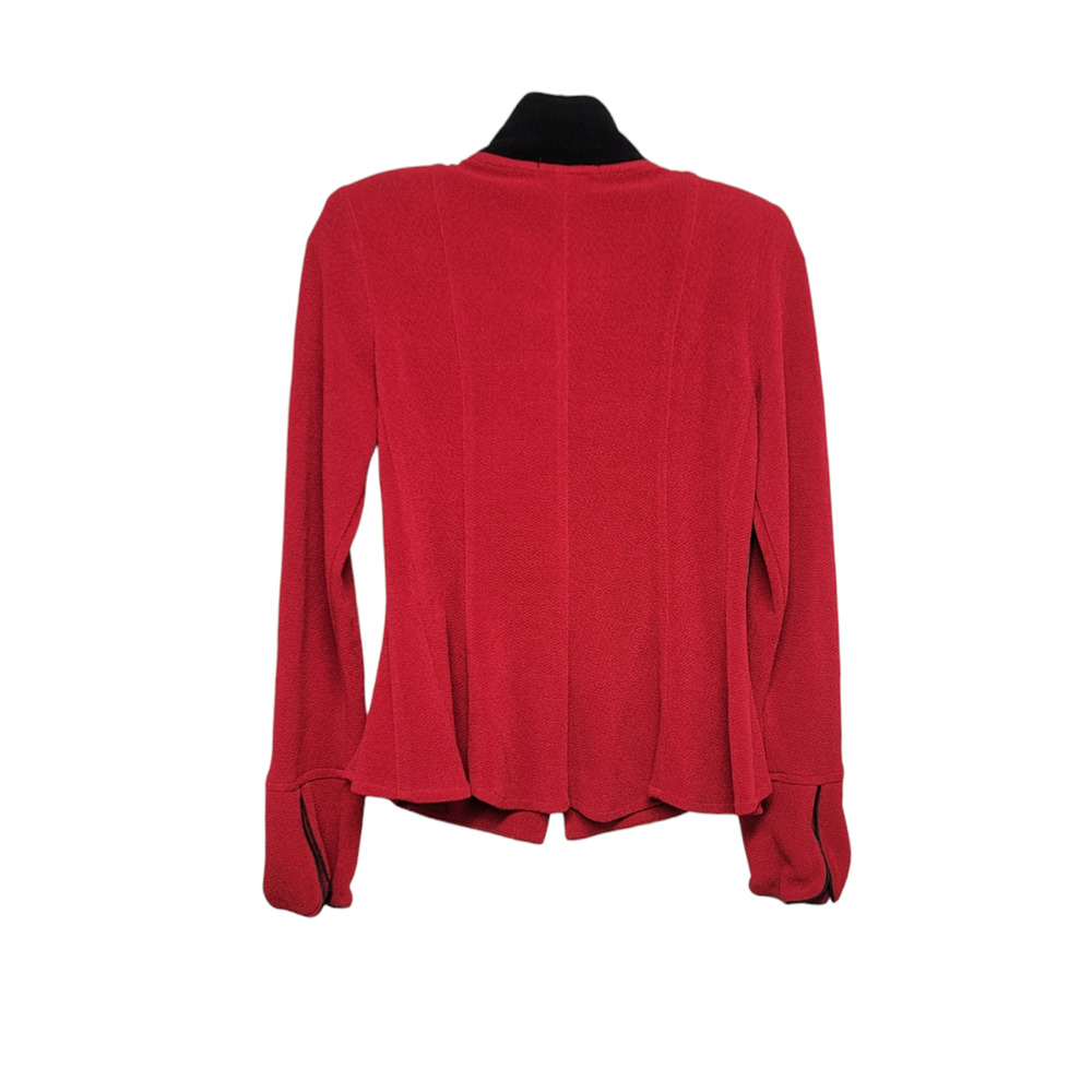 Vintage Design Today's Three-Button Acetate Blazer Jacket Long Sleeve Red SZ XS - Picture 2 of 4